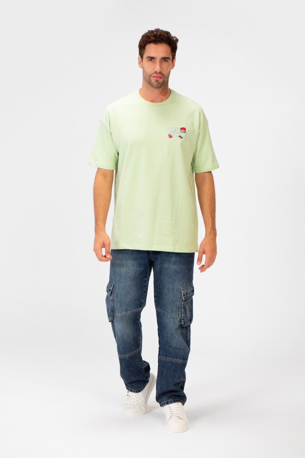 Men's Printed Round Neck Short Sleeve Summer Melton Regular Fit T-shirt