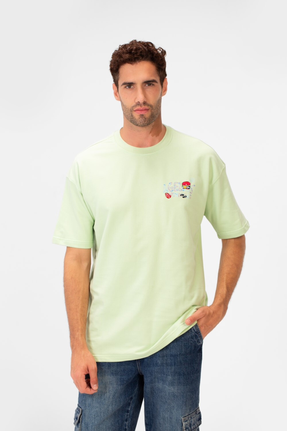 Men's Printed Round Neck Short Sleeve Summer Melton Regular Fit T-shirt