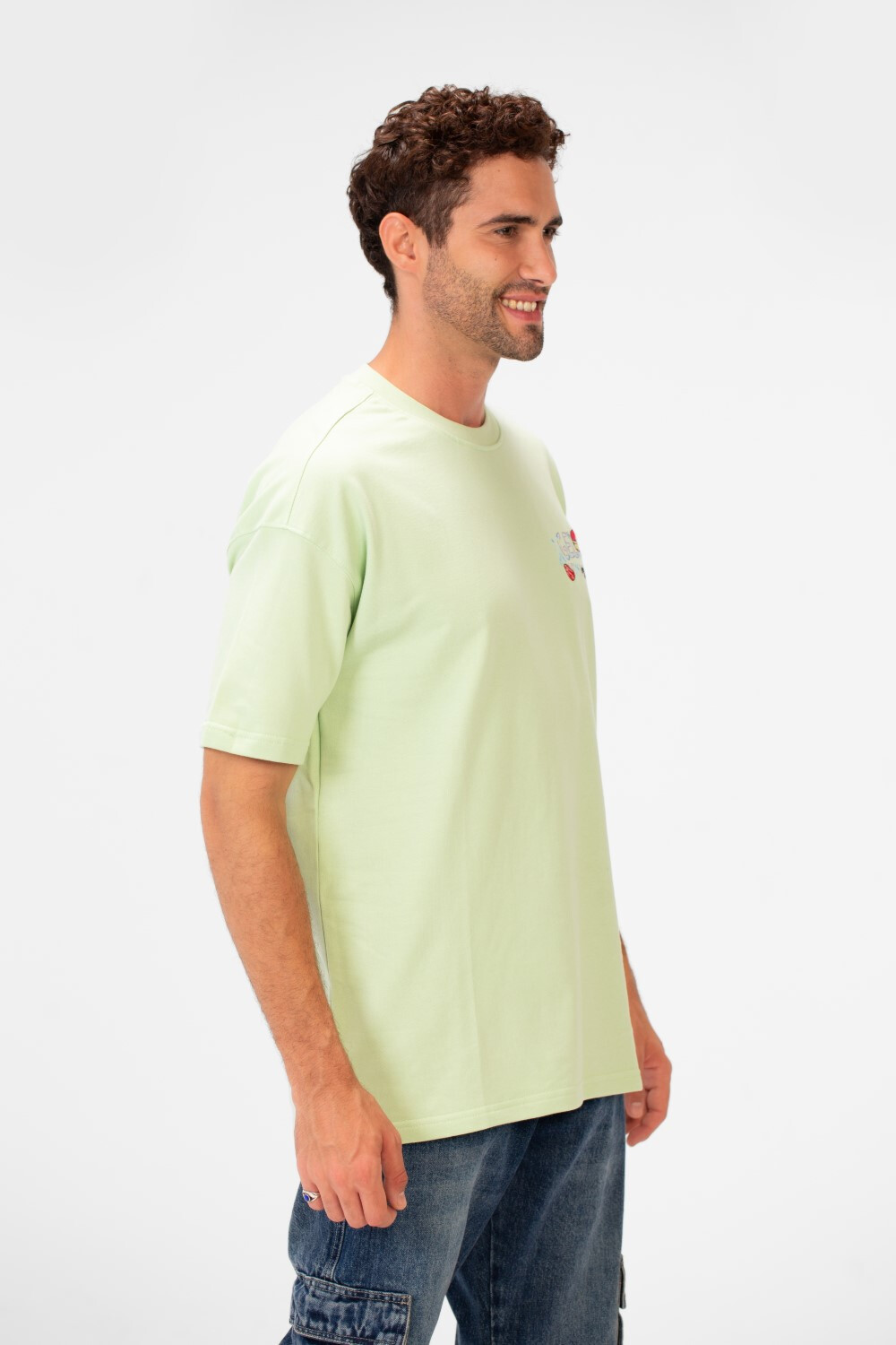 Men's Printed Round Neck Short Sleeve Summer Melton Regular Fit T-shirt