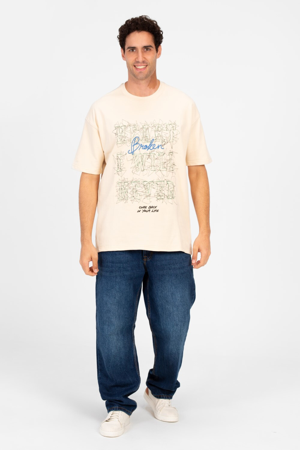 Men's Printed Round Neck Half Sleeve T-shirt