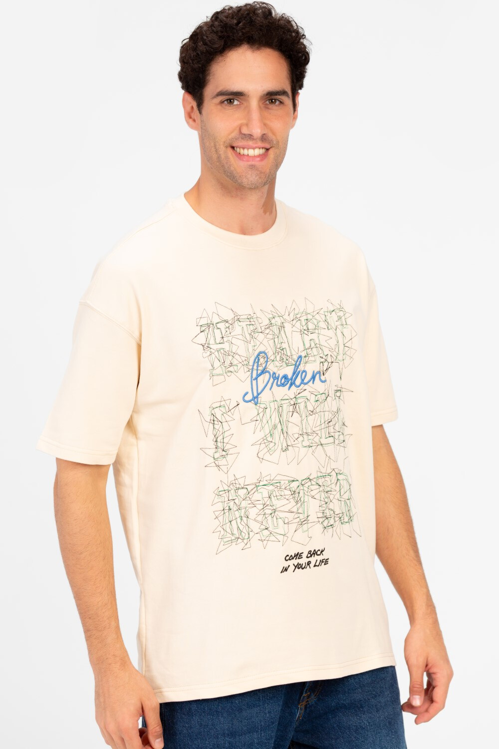 Men's Printed Round Neck Half Sleeve T-shirt