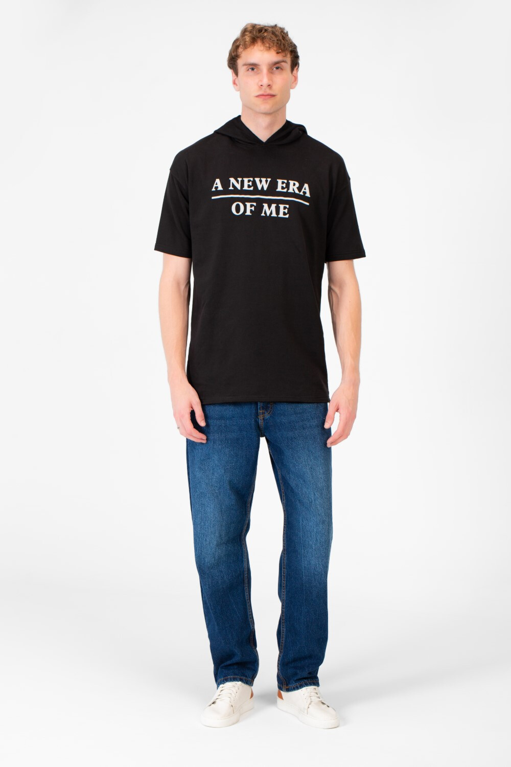Men's Round Short Sleeves Regular Fit Summer Melton Hood T-shirt