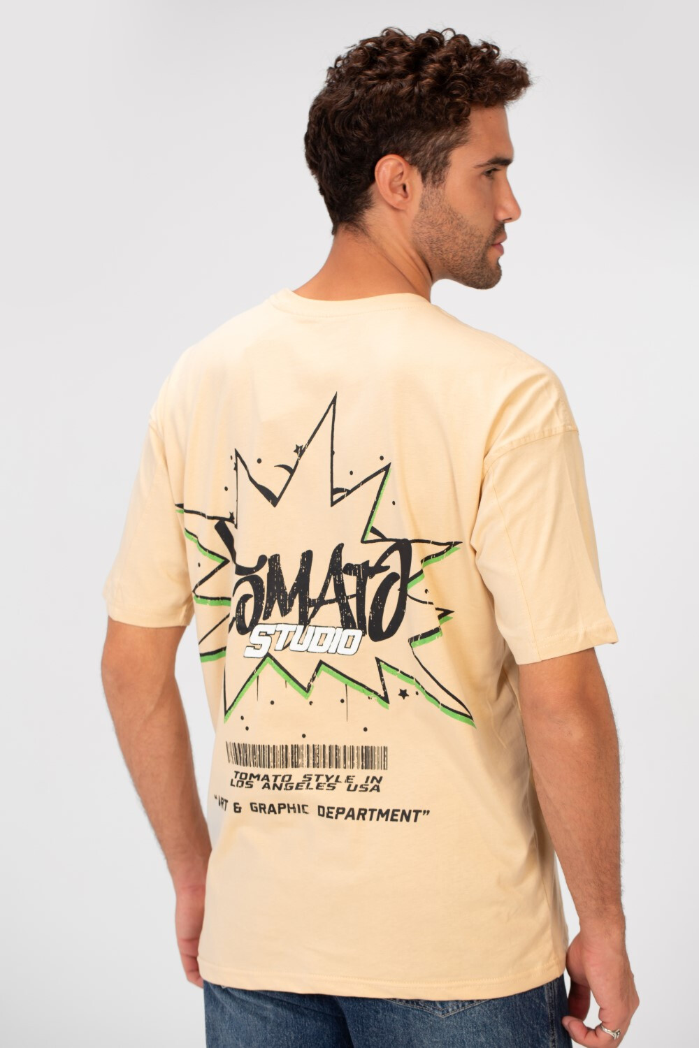 Men's Regular Fit Short Sleeves Brasola Graphic Print Round Neck T-shirt