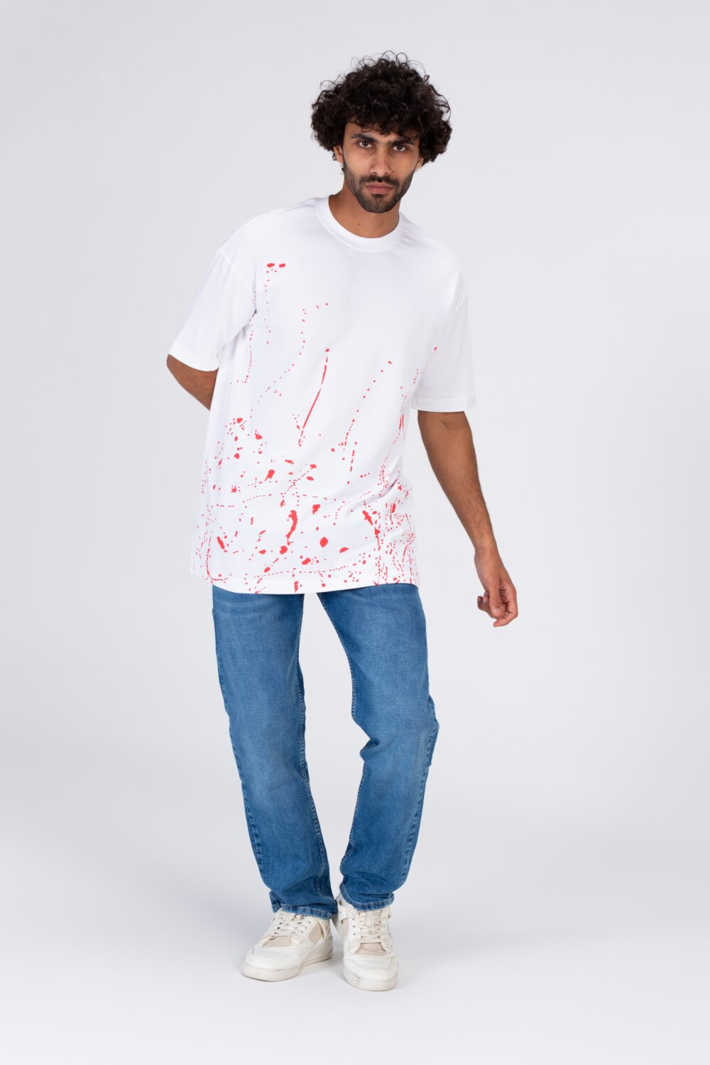 Mens Short Sleeved Regular Fit T-shirt With Front Print