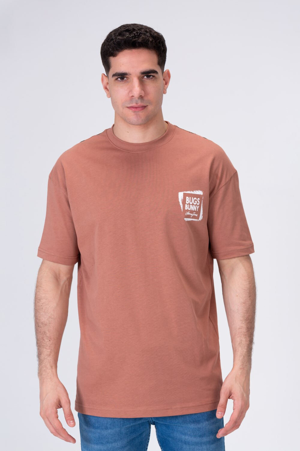 Mens T-shirt With A Distinctive Front And Back Print