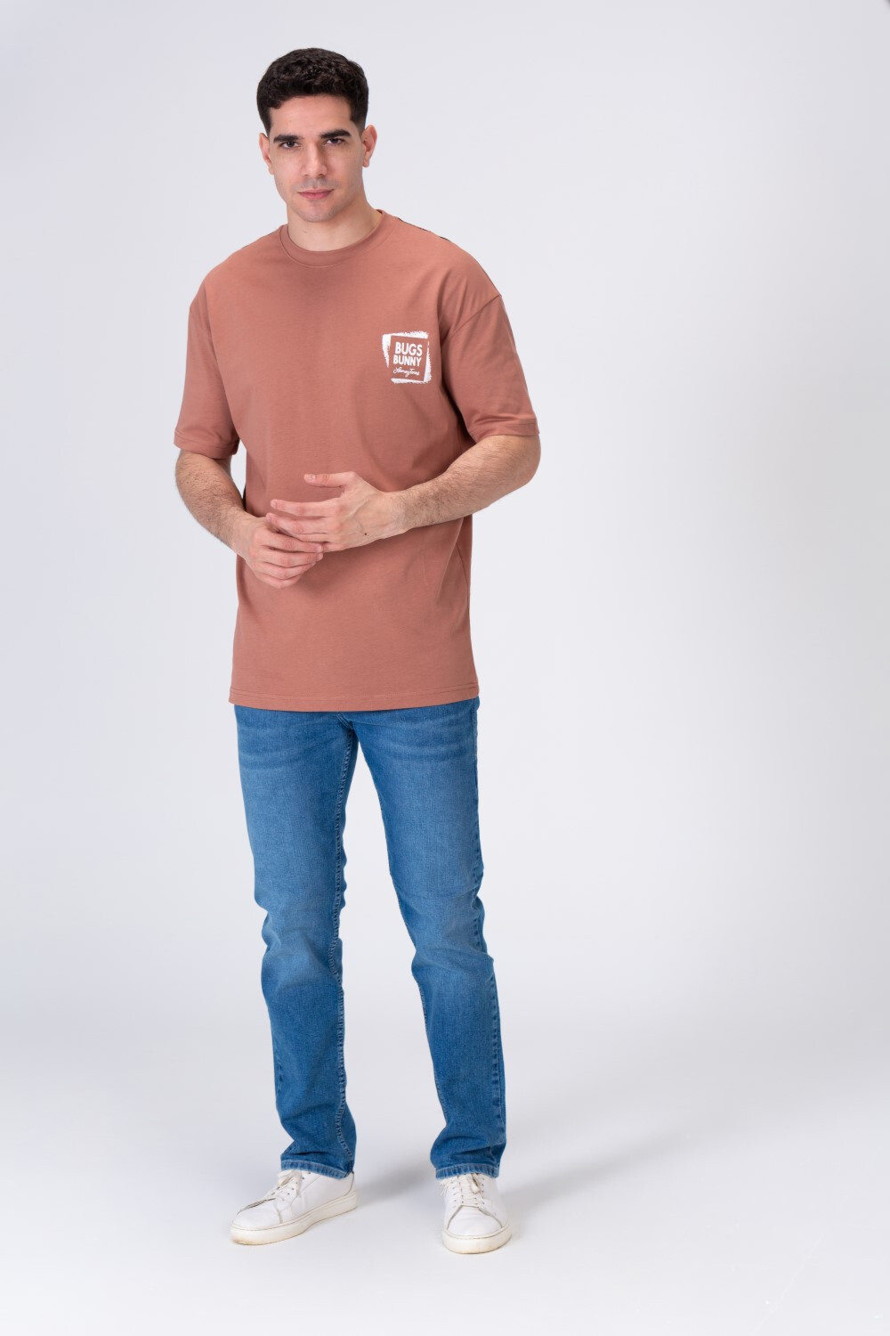 Mens T-shirt With A Distinctive Front And Back Print