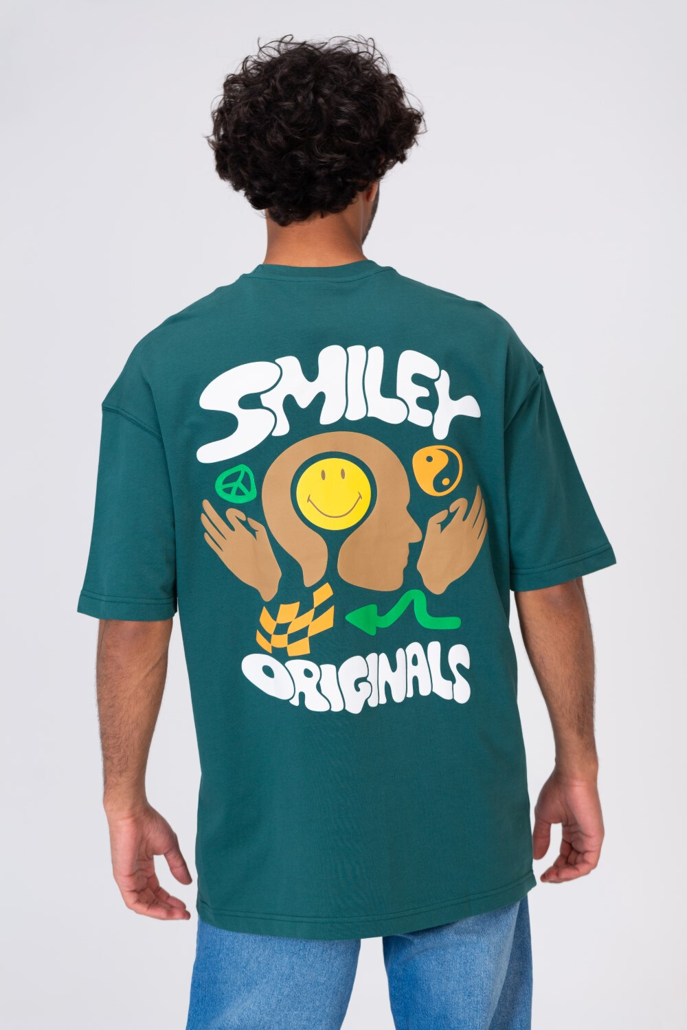 Mens Smiley Face Half Sleeve Regular Fit T-shirt