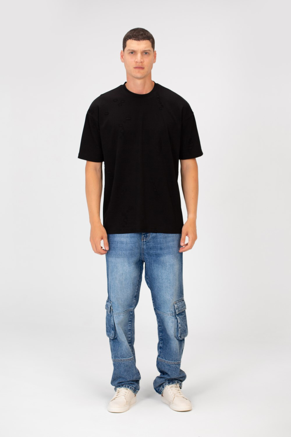 Men's Cutting Regular Fit Round Neck Short Sleeves T-shirt In Basic Colors