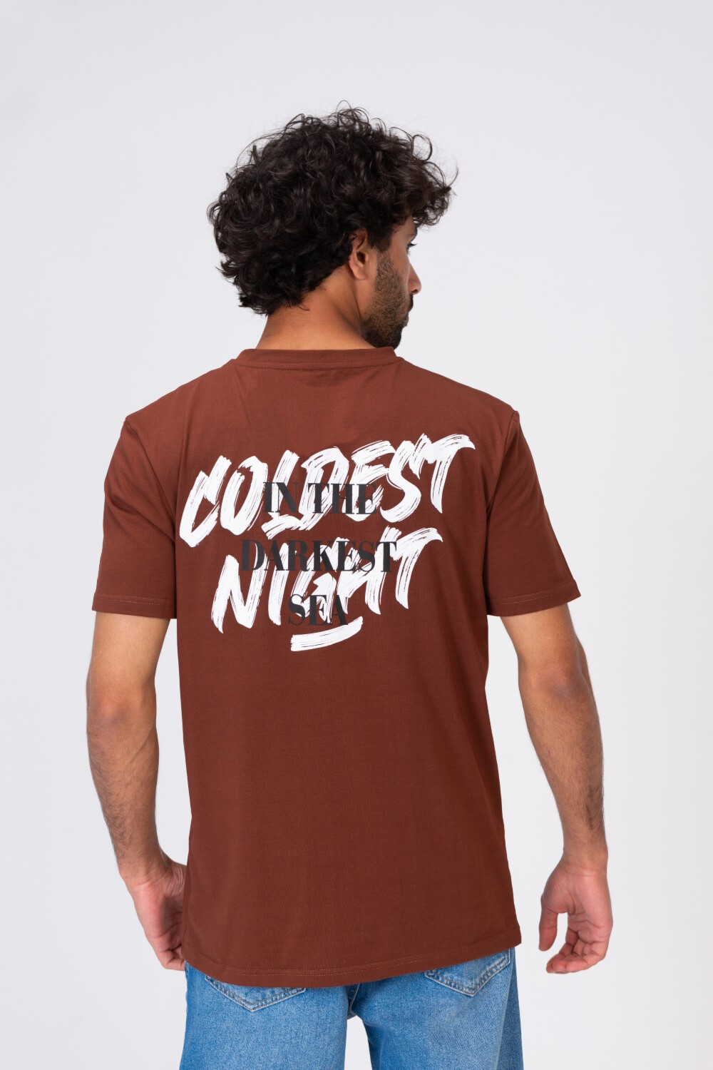 Mens Cotton Half Sleeve T-shirt With Front And Back Print