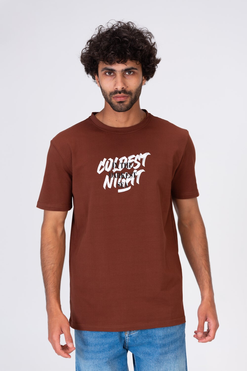 Mens Cotton Half Sleeve T-shirt With Front And Back Print