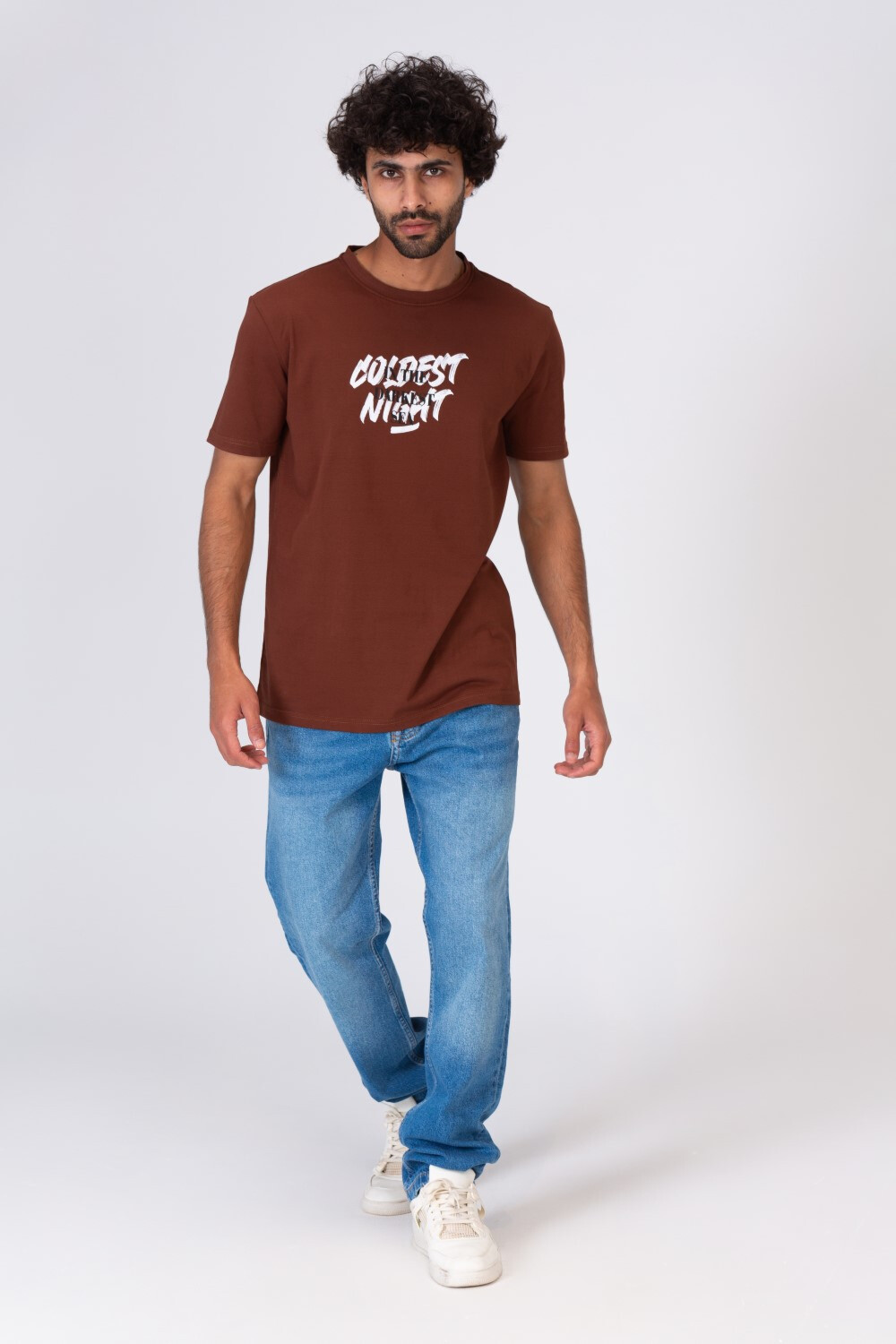 Mens Cotton Half Sleeve T-shirt With Front And Back Print