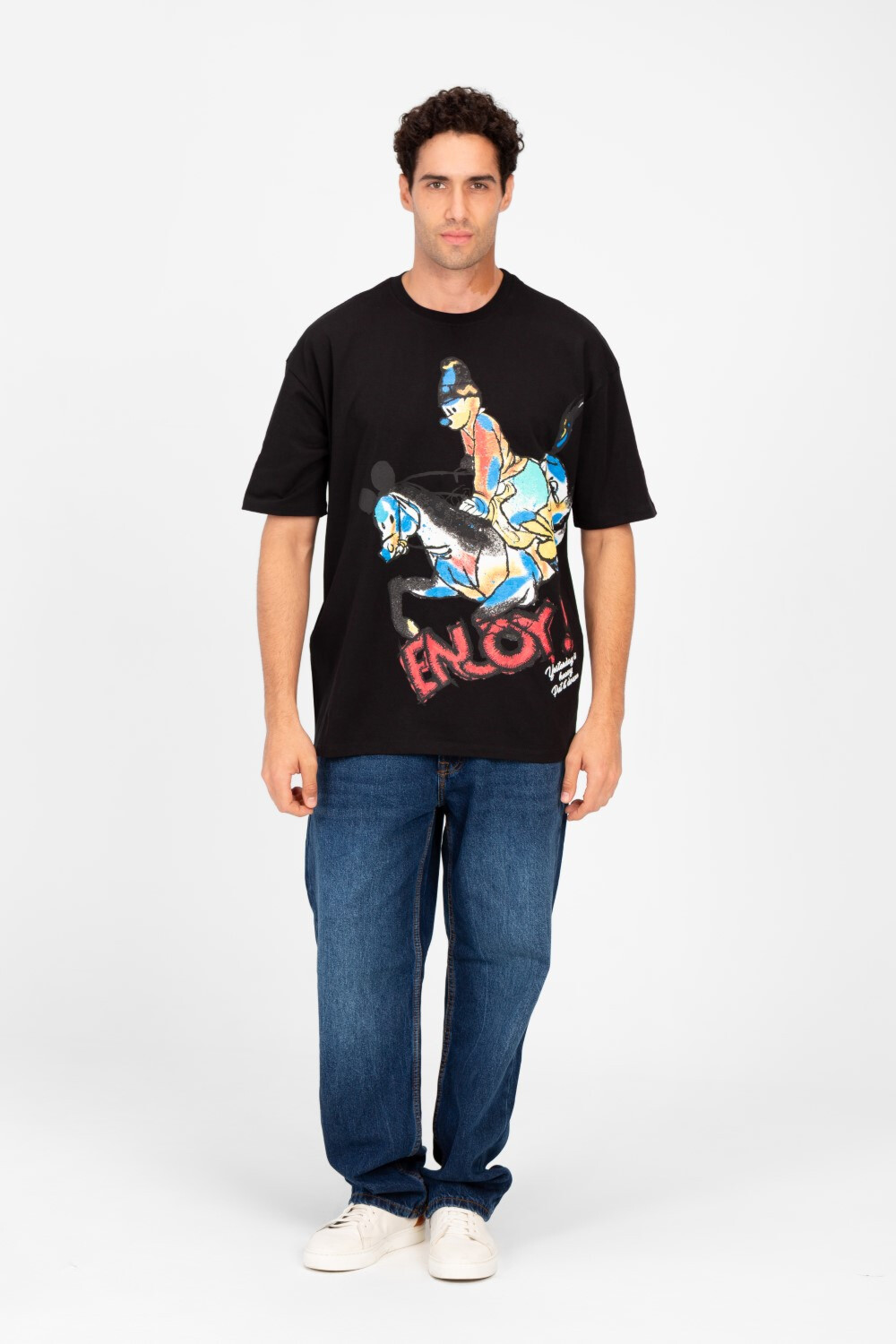 Men's Front Graphic Print Half Sleeve T-shirt
