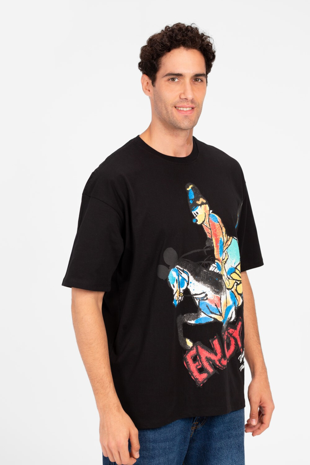 Men's Front Graphic Print Half Sleeve T-shirt