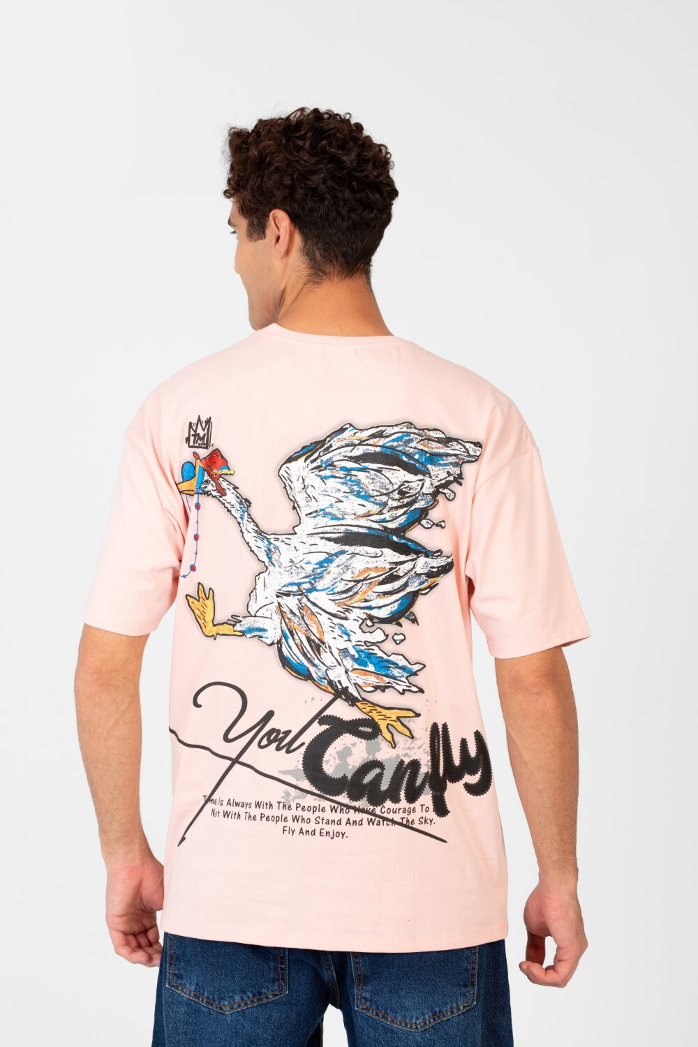 Men's Printed Round Regular Fit T-Shirt