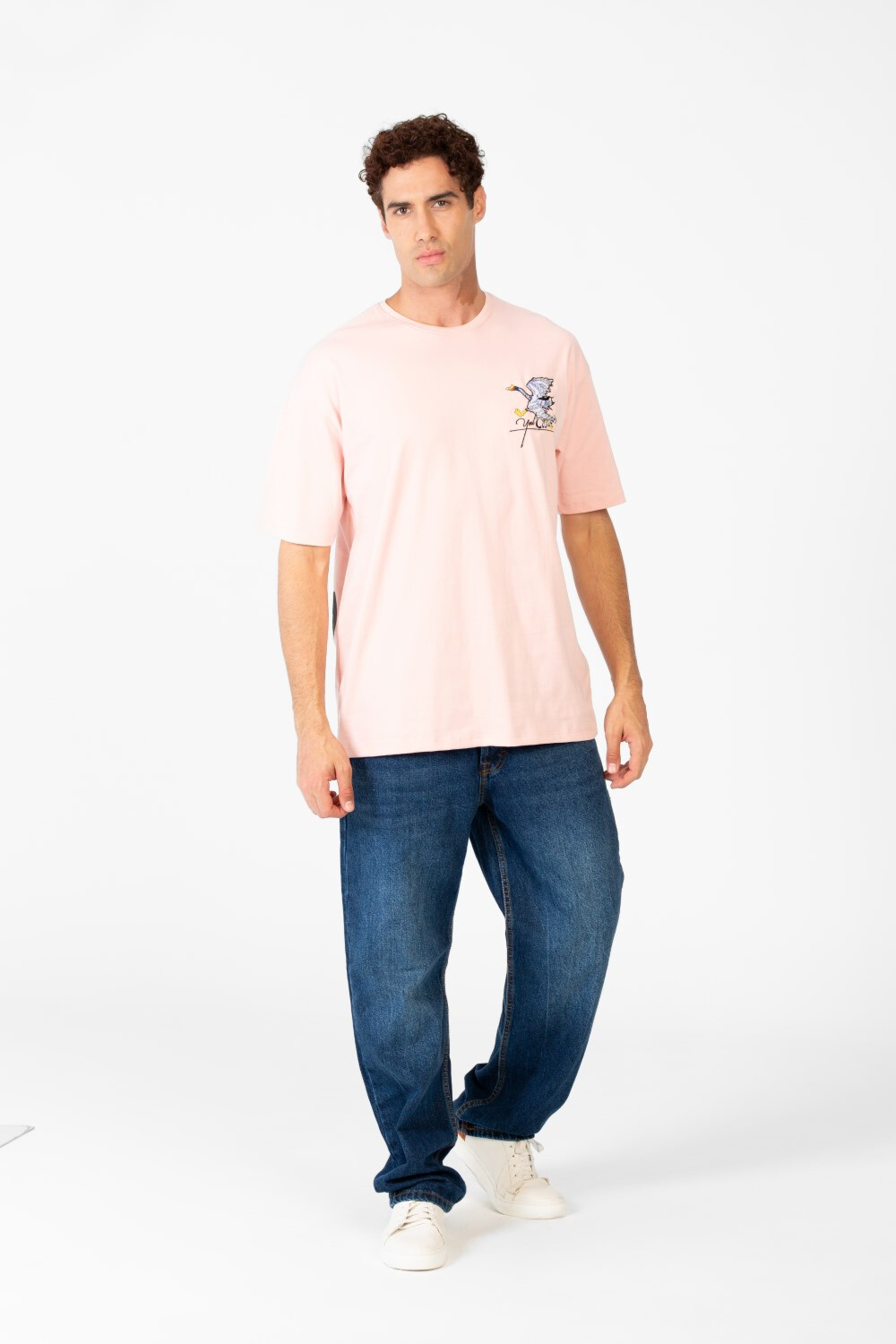 Men's Printed Round Regular Fit T-Shirt