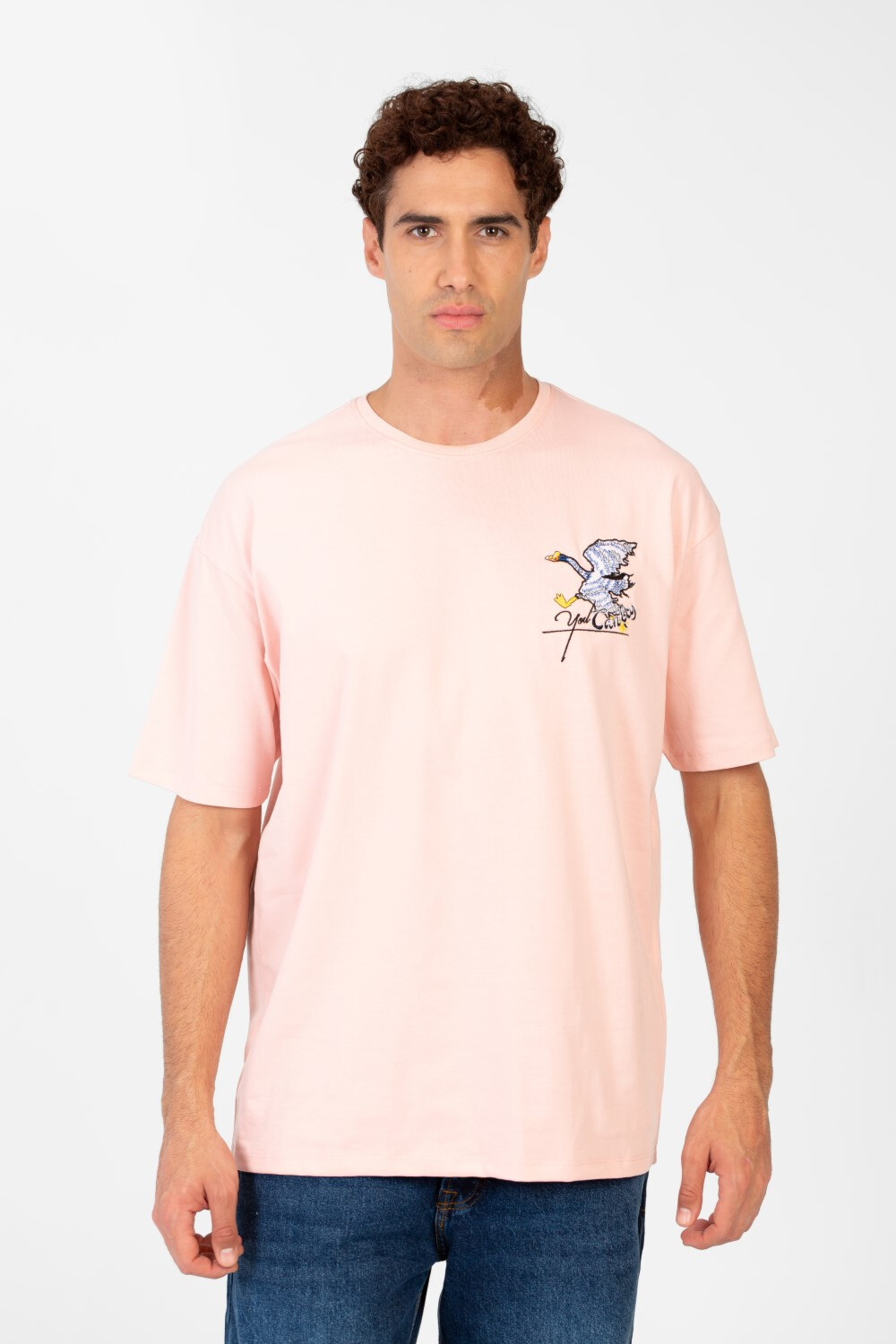 Men's Printed Round Regular Fit T-Shirt