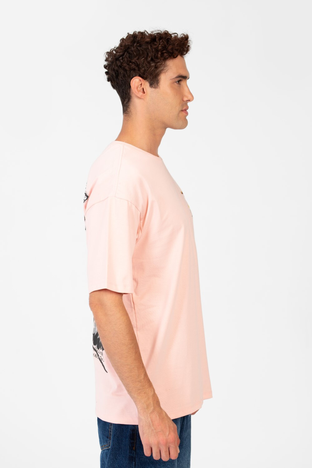 Men's Printed Round Regular Fit T-Shirt