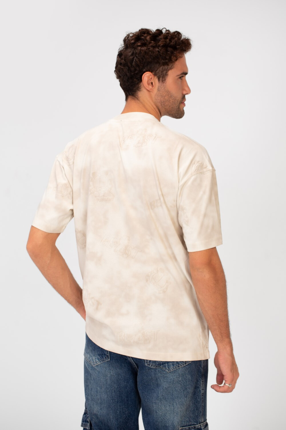 Men's Tie Die Crew Neck Regular Fit Half Sleeve T-Shirt