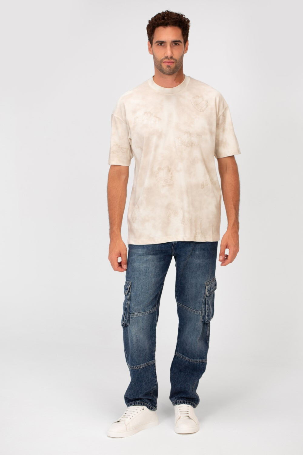 Men's Tie Die Crew Neck Regular Fit Half Sleeve T-Shirt