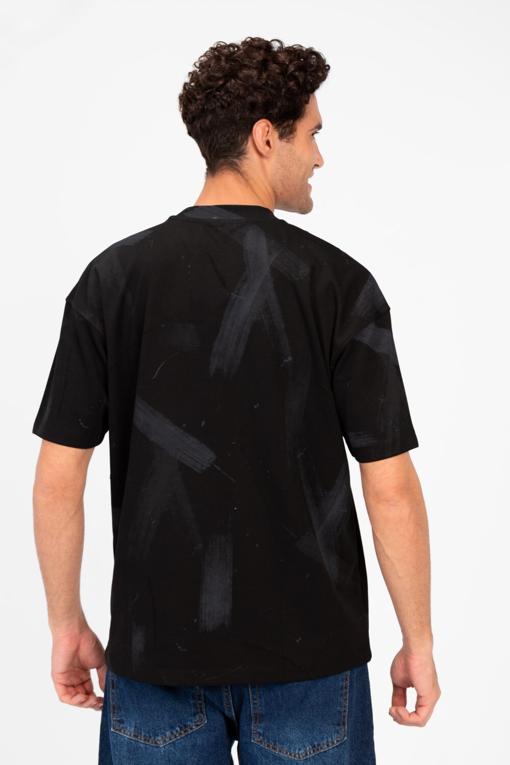 Men's Printed Regular Fit Round T-shirt
