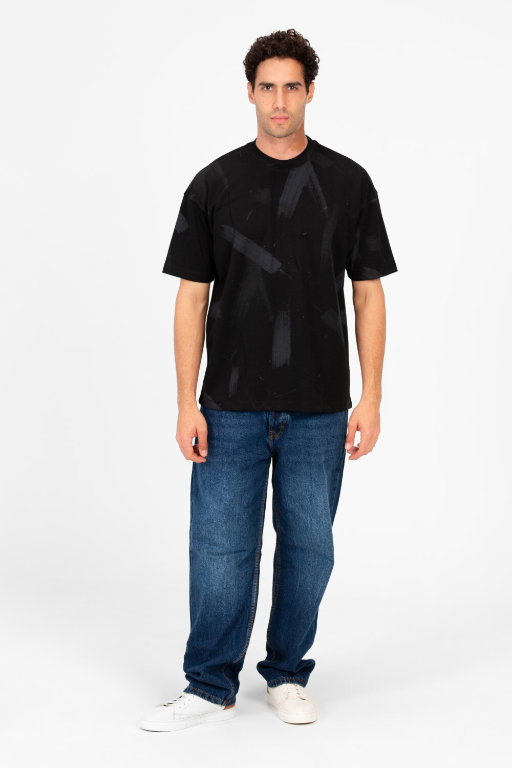 Men's Printed Regular Fit Round T-shirt