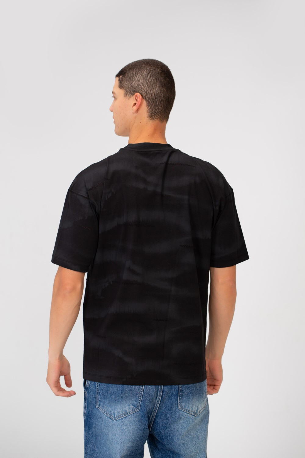 Men's Tie Die Regular Fit Short Sleeve Crew Neck T-Shirt High Quality Material