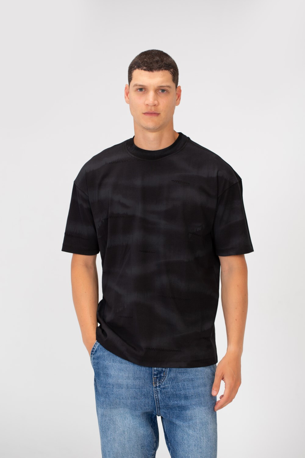 Men's Tie Die Regular Fit Short Sleeve Crew Neck T-Shirt High Quality Material