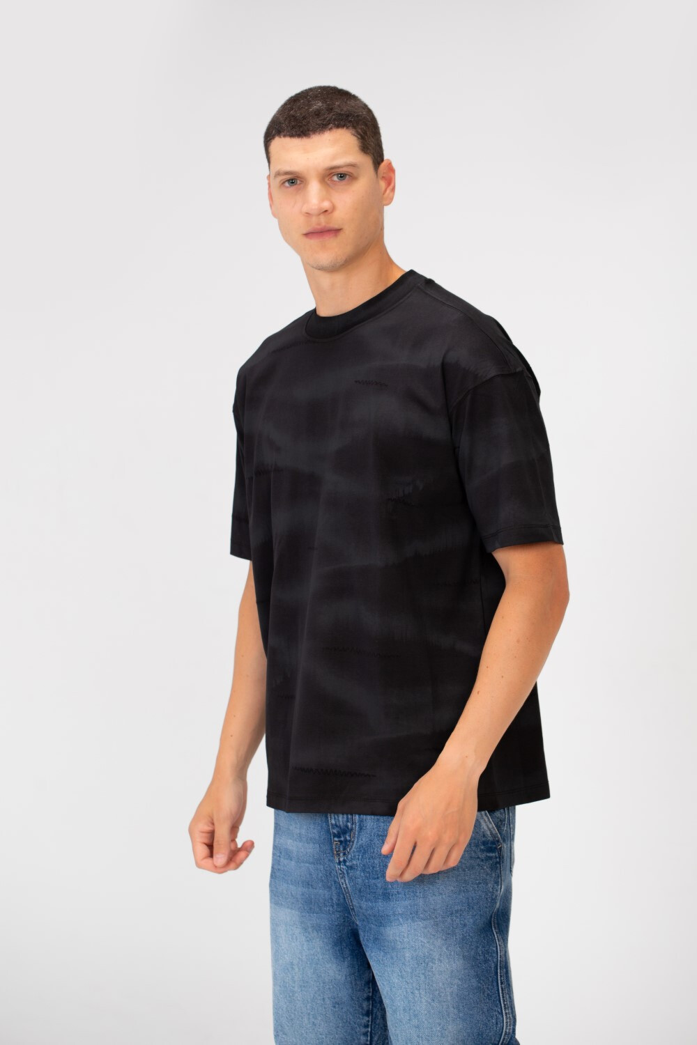 Men's Tie Die Regular Fit Short Sleeve Crew Neck T-Shirt High Quality Material