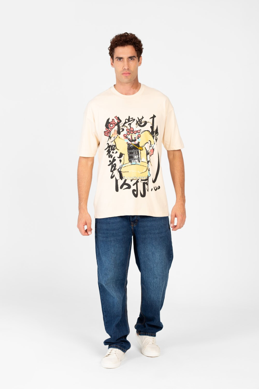 Men's Regular Fit Front Graphic Print T-Shirt