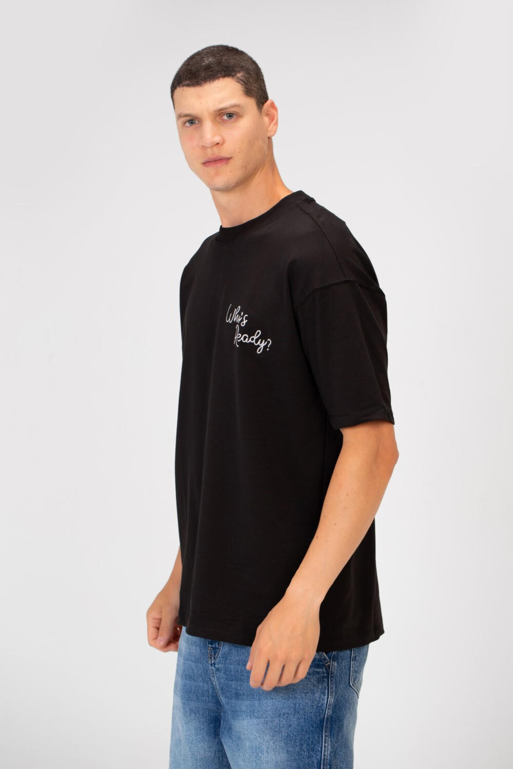 Men's Summer Melton Regular Fit Who’s Ready Print Short Sleeve T-Shirt