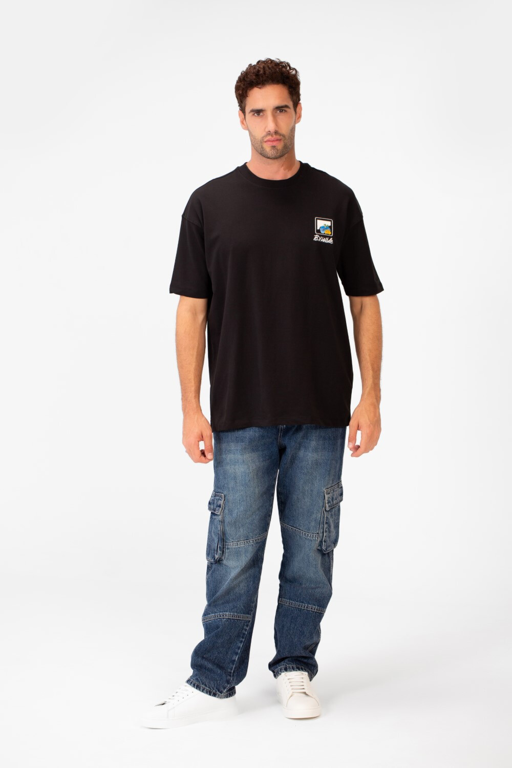 Men's Crew Neck Regular Fit Half Sleeve Summer Melton Graphic Print T-Shirt
