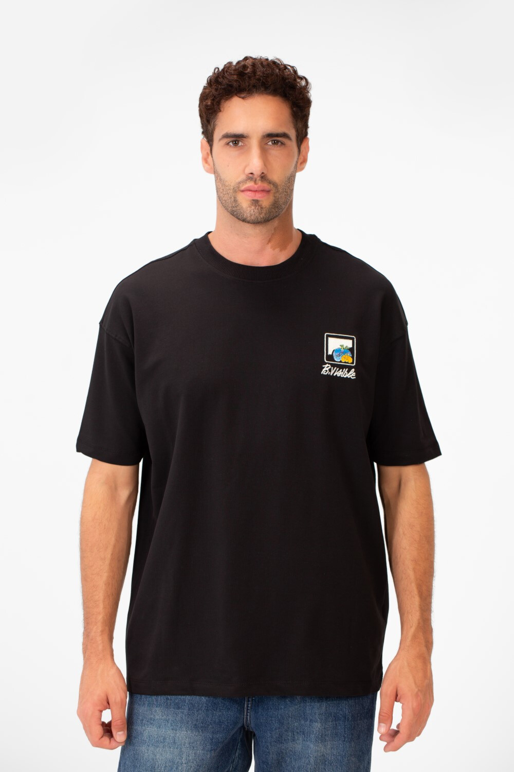 Men's Crew Neck Regular Fit Half Sleeve Summer Melton Graphic Print T-Shirt