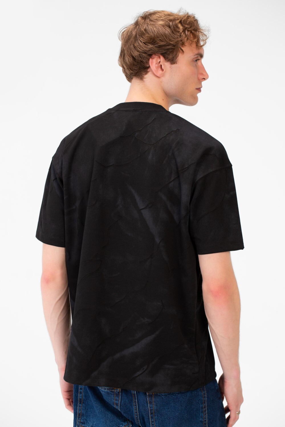 Men's Printed Half-Sleeve Regular Fit Round Neck T-shirt