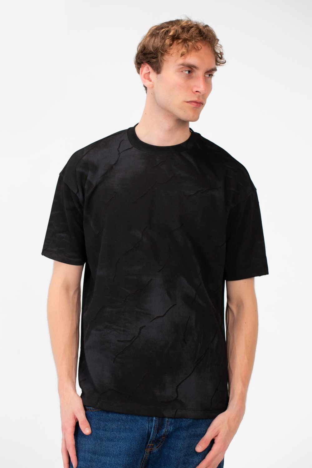 Men's Printed Half-Sleeve Regular Fit Round Neck T-shirt