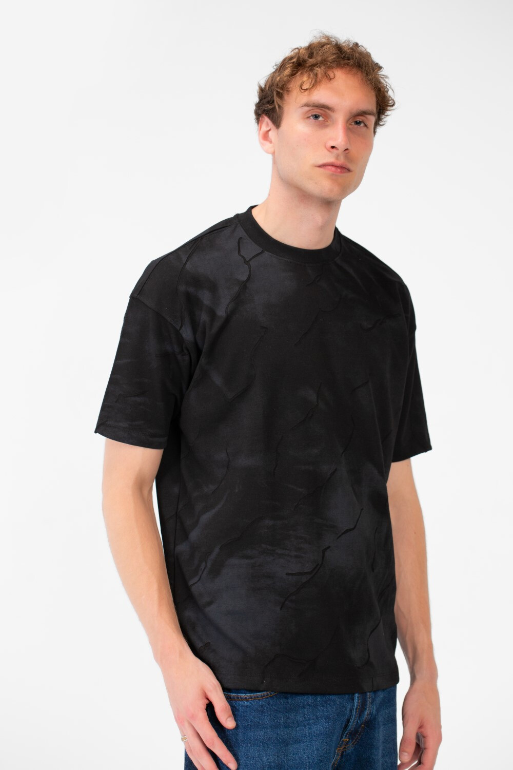 Men's Printed Half-Sleeve Regular Fit Round Neck T-shirt
