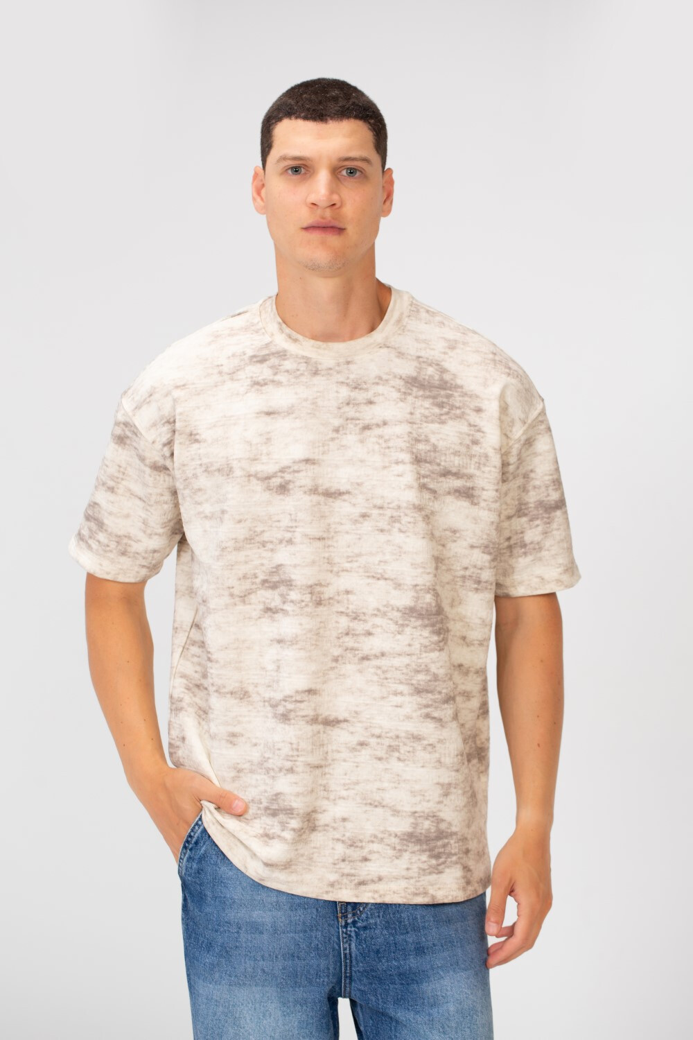 Men's Crew Neck Regular Fit Tie Die Short Sleeve T-shirt