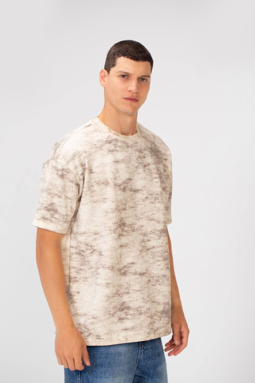 Men's Crew Neck Regular Fit Tie Die Short Sleeve T-shirt
