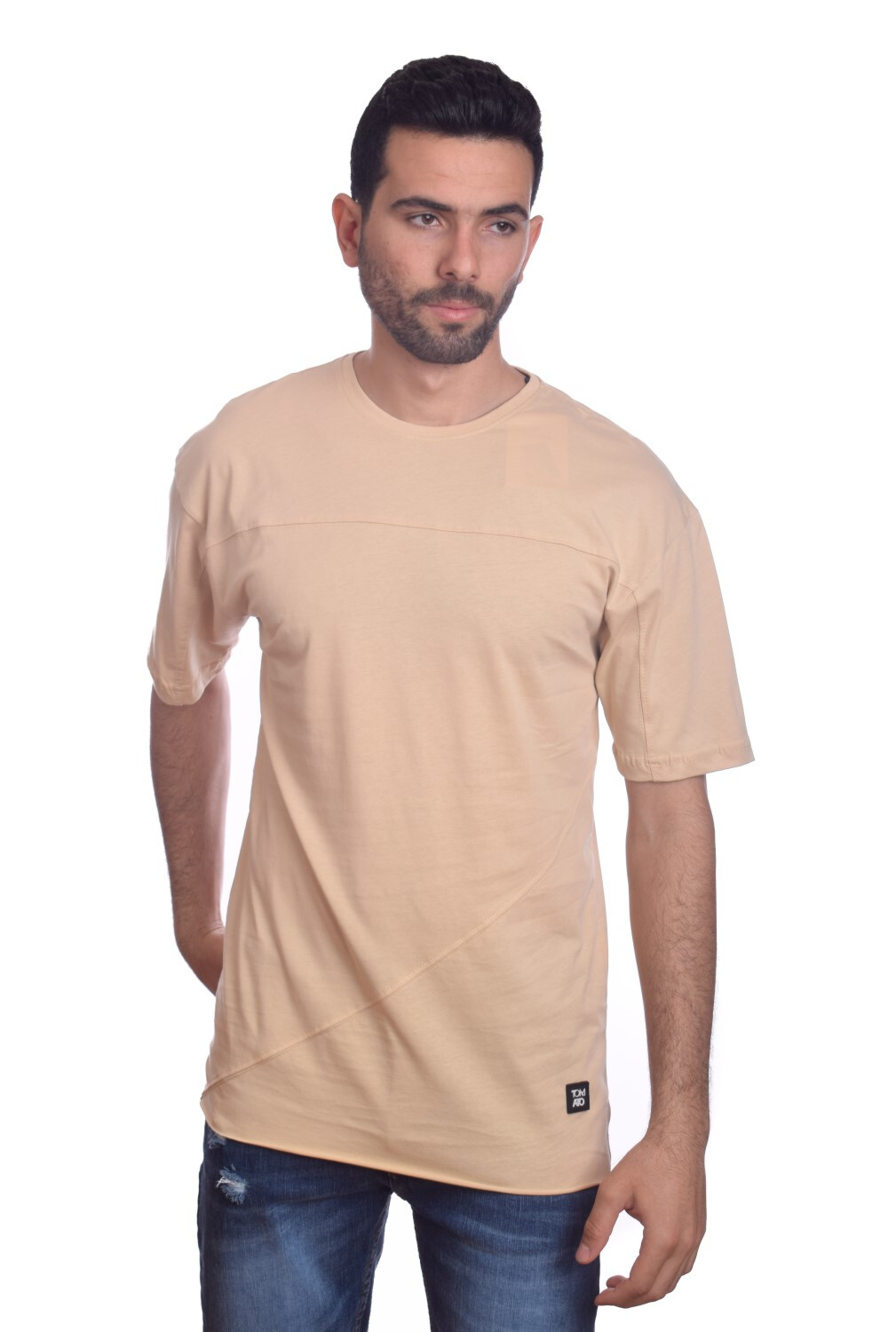 Men's Rounded Neck Basic Cotton Unique Design Regular Fit T-shirt