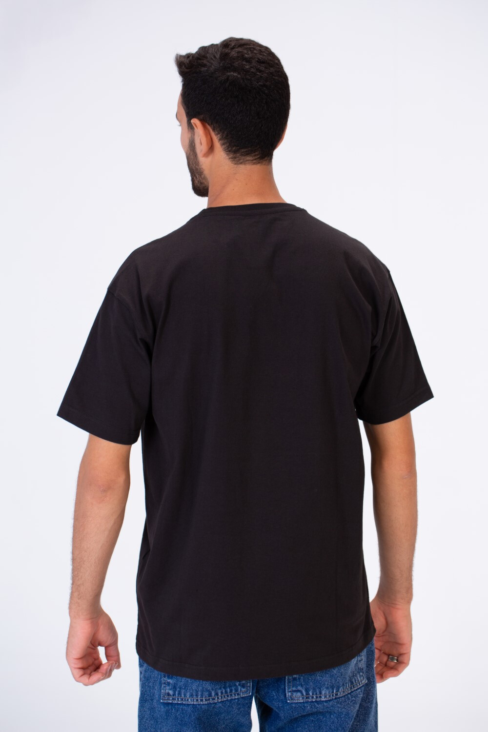 Men's Oversized Round Neck T-shirt With Tomato Print And A Pocket On The Front