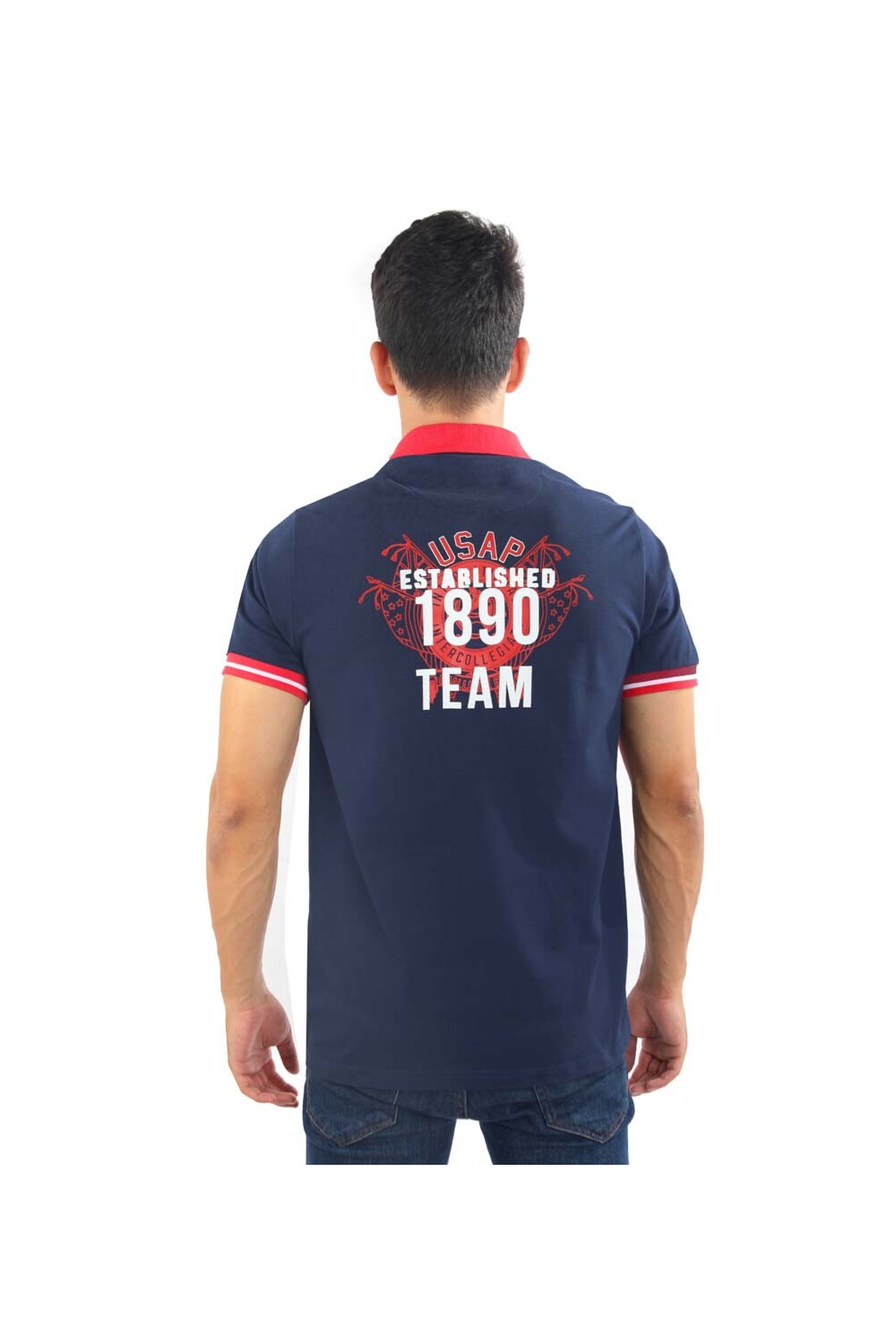 Men's Polo Printed Slim Fit Short Sleeve T-shirt