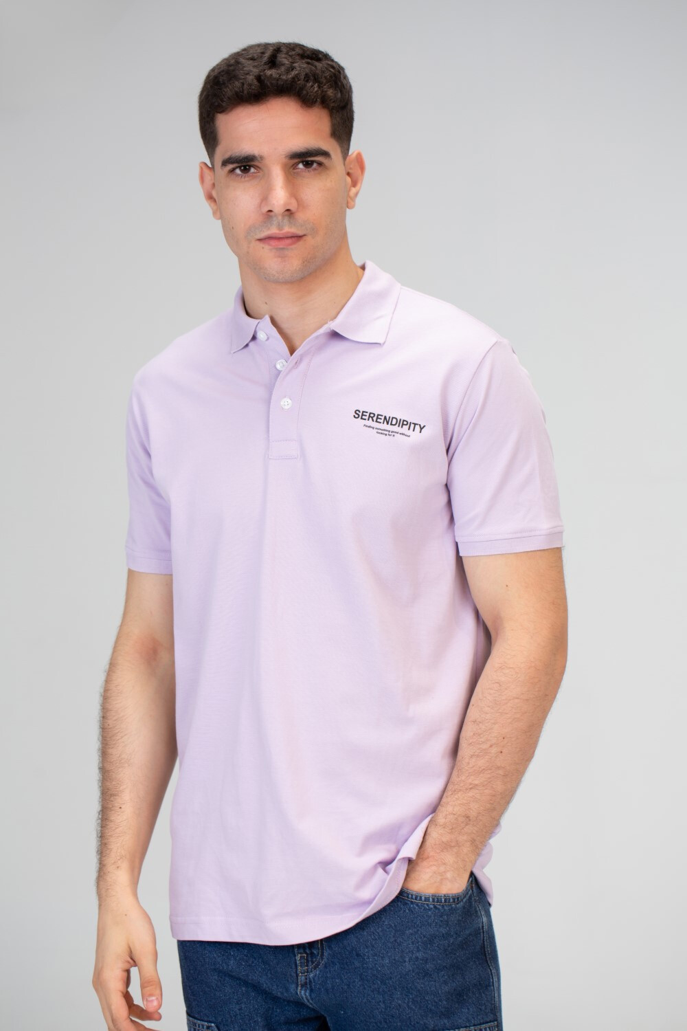 Mens Slim Fit Polo T-shirt With Half Sleeves And Back Print