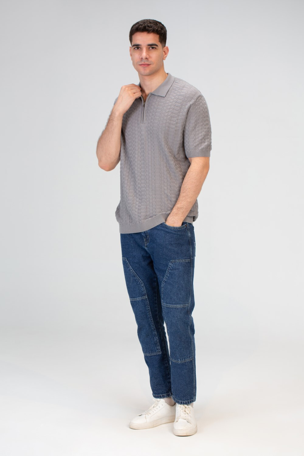 Mens Slim Fit Basic Polo Trico T-Shirt With A Unique Cut