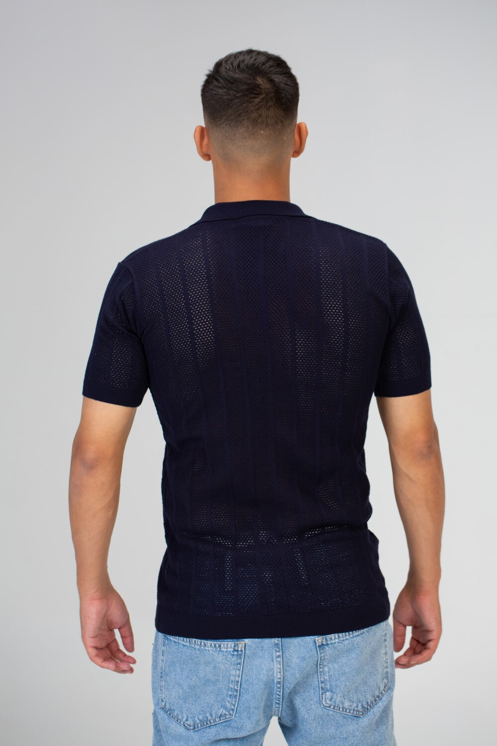 Mens Basic Plain Slim Fit Short Sleeves Polo Trico T-Shirt