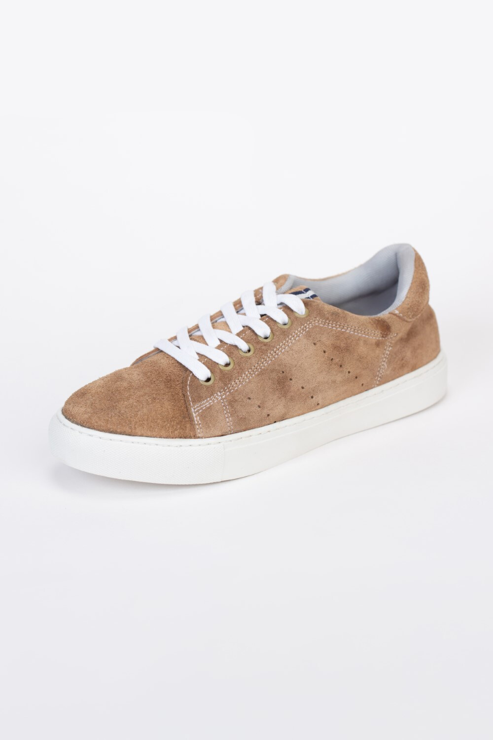 Mens Suede Sneakers With A Unique Design And Lace