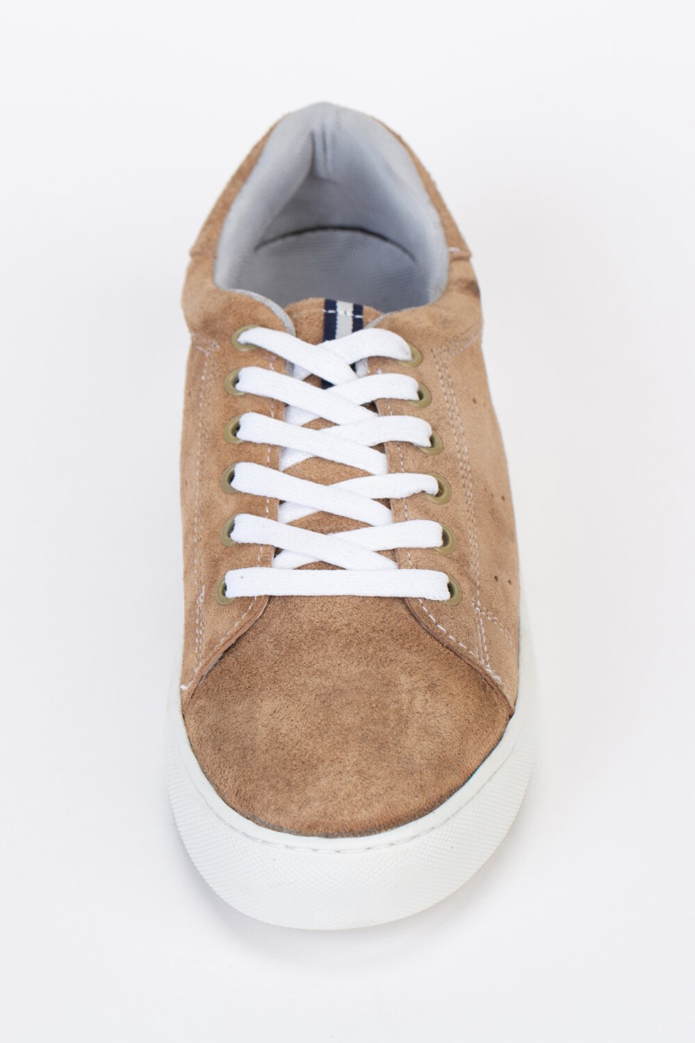 Mens Suede Sneakers With A Unique Design And Lace