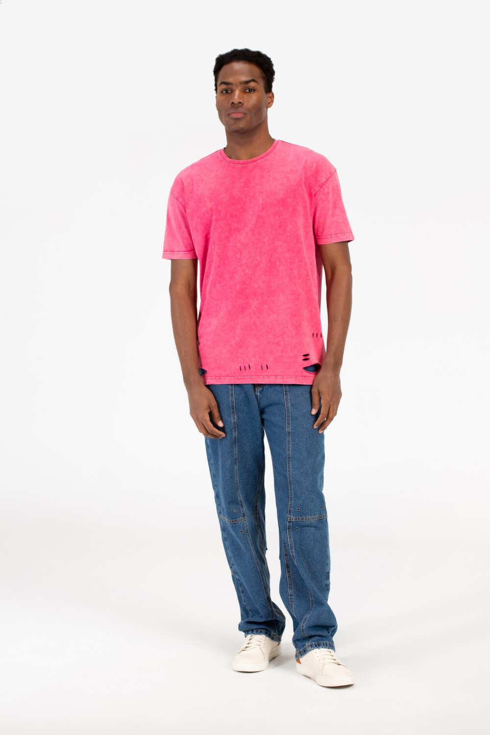 Men's Washed Cutting Oversize T-Shirt