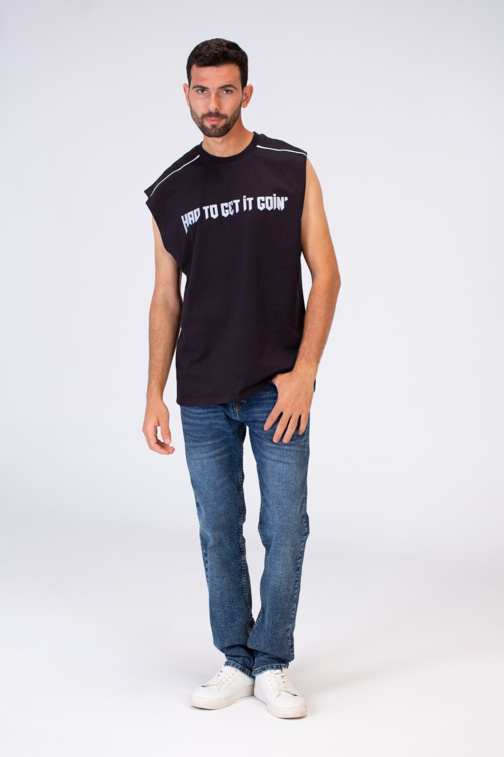 Mens Cut Printed Round Neck T shirt With A Trendy Summer Fit In Black Tomato Stores