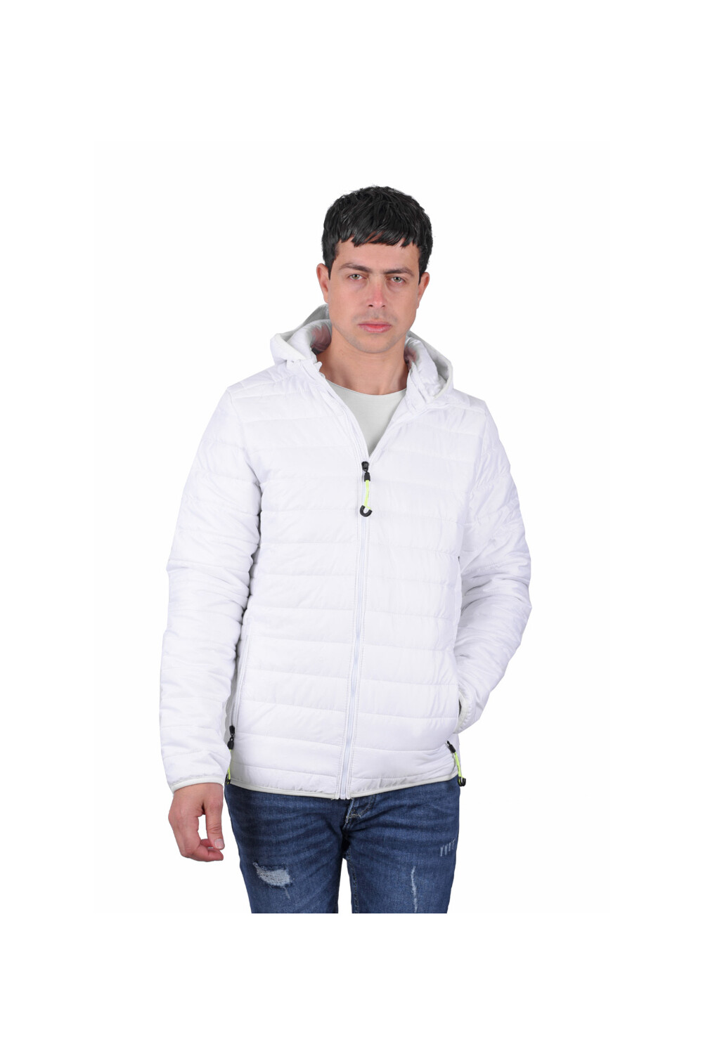Men's Casual Puffer Full Zipper Hooded Waterproof Jacket With Unique Style
