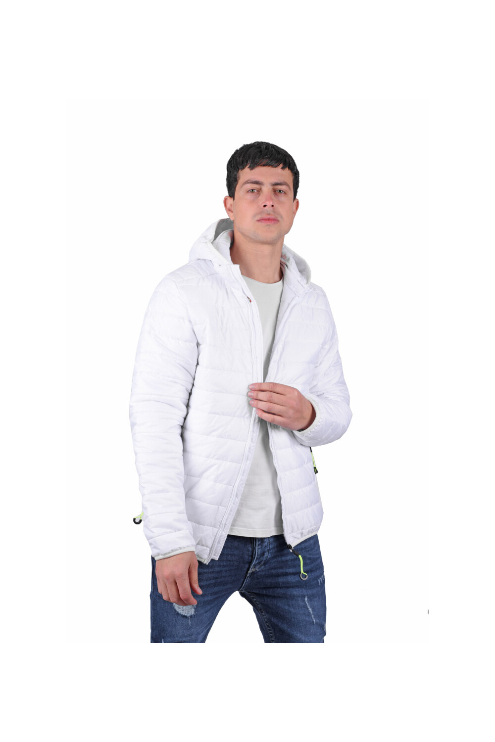 Men's Casual Puffer Full Zipper Hooded Waterproof Jacket With Unique Style