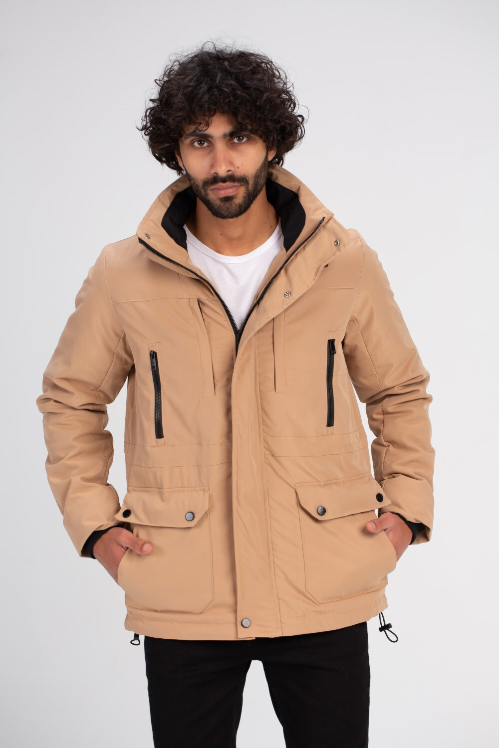 Men's Casual Full Zipper Waterproof Jacket With Unique Style